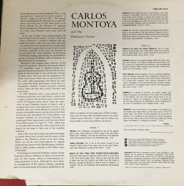 Carlos Montoya : Carlos Montoya and His Flamenco Guitar (LP,Album,Stereo)