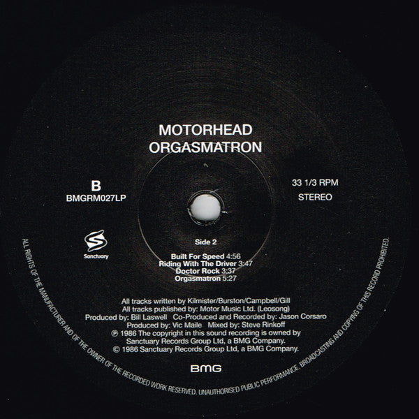 Motörhead : Orgasmatron (LP,Album,Reissue,Remastered)