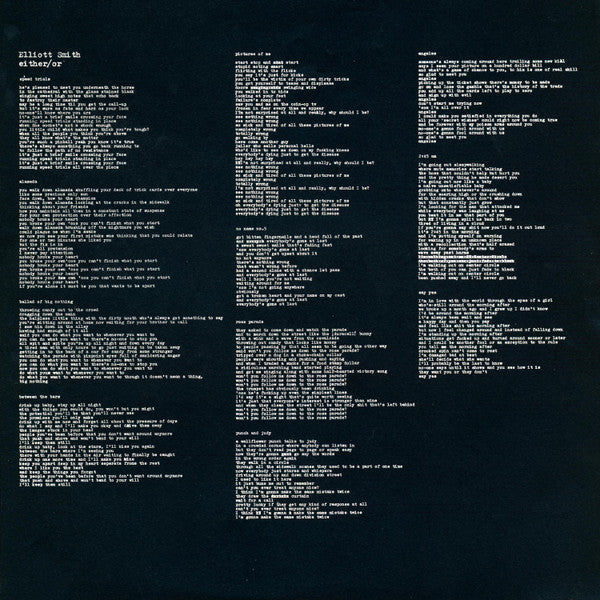 Elliott Smith : Either / Or (LP,Album,Repress)