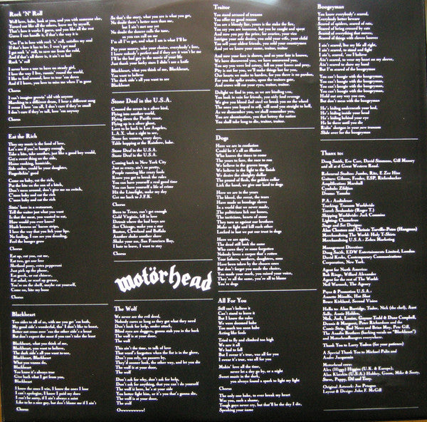 Motörhead : Rock 'N' Roll (LP,Album,Reissue)