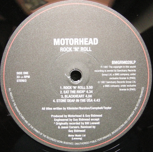 Motörhead : Rock 'N' Roll (LP,Album,Reissue)
