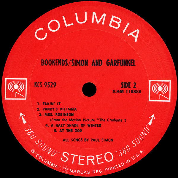 Simon & Garfunkel : Bookends (LP,Album,Stereo)