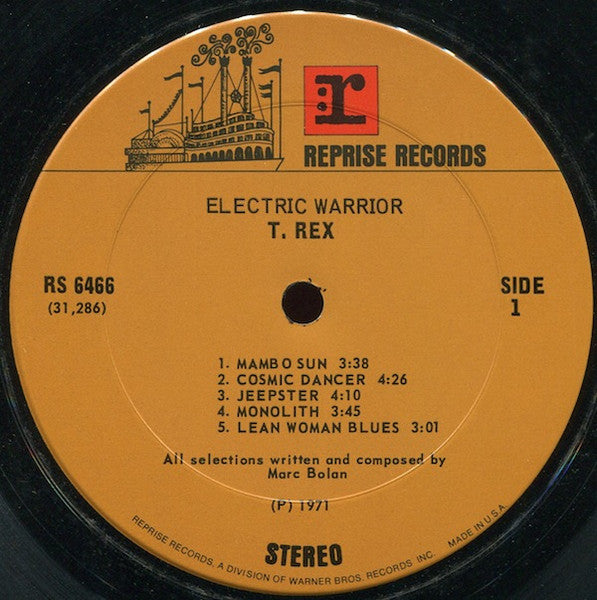 T. Rex : Electric Warrior (LP,Album,Stereo)