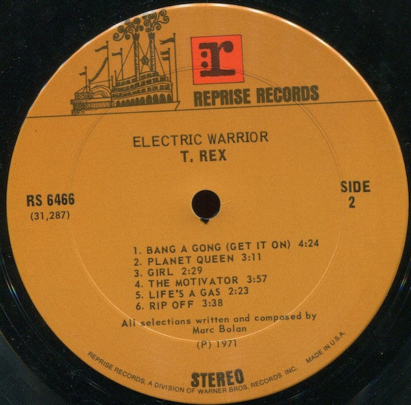T. Rex : Electric Warrior (LP,Album,Stereo)