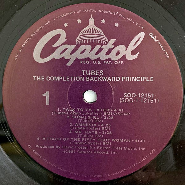 Tubes, The : The Completion Backward Principle (LP,Album)