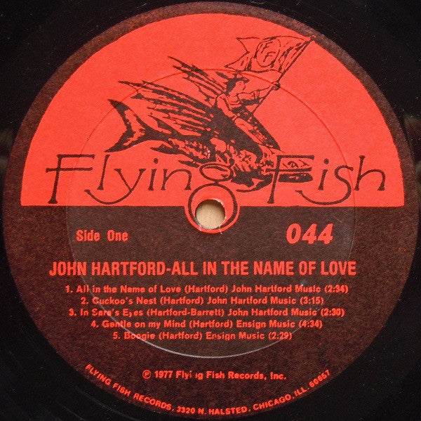 John Hartford : All In The Name Of Love (LP,Album)