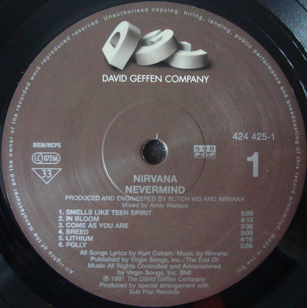 Nirvana : Nevermind (LP,Album,Reissue)