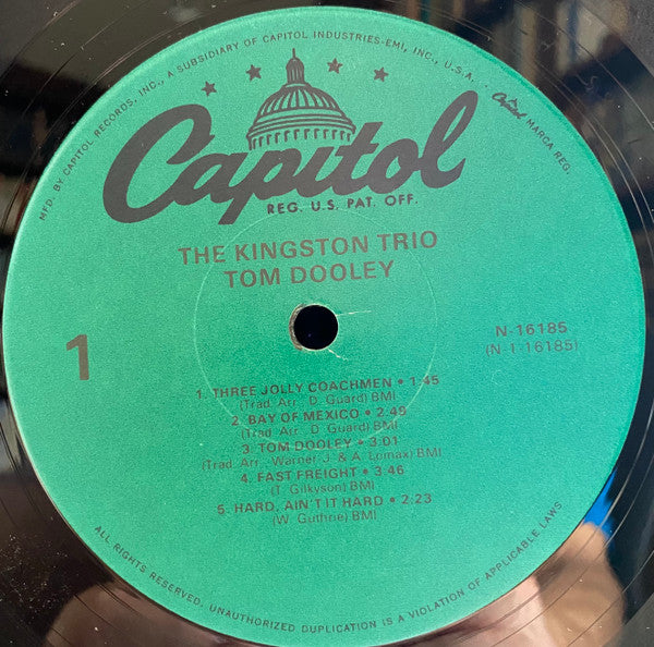 Kingston Trio : Tom Dooley (LP,Reissue,Mono)