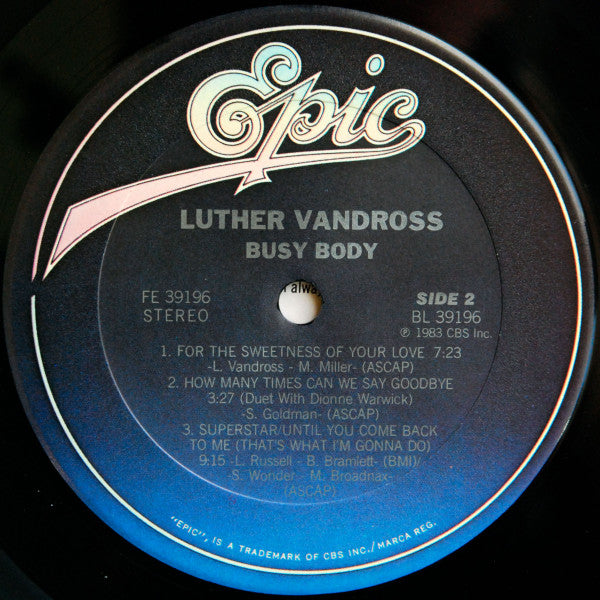 Luther Vandross : Busy Body (LP,Album)