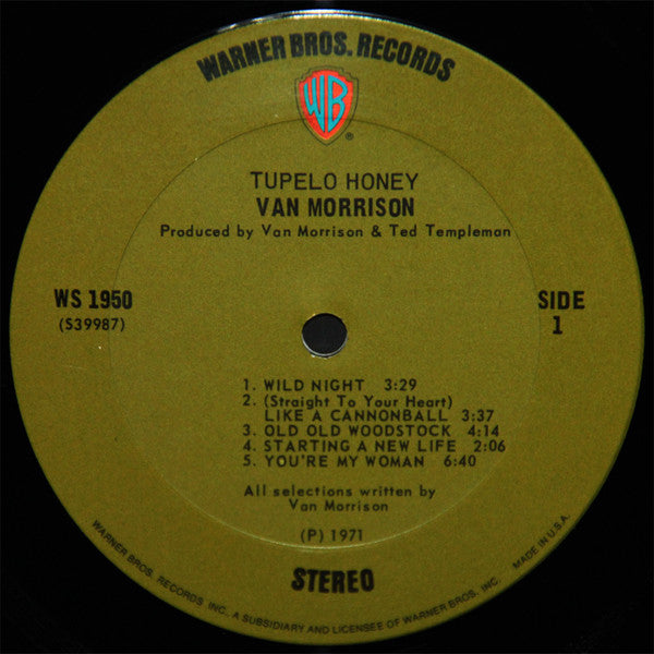 Van Morrison : Tupelo Honey (LP,Album,Stereo)