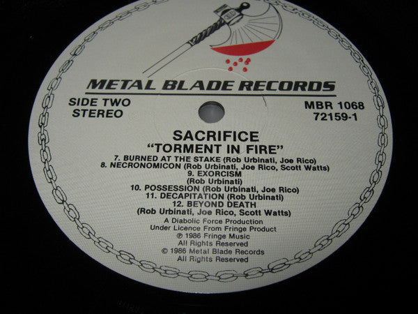 Sacrifice (3) : Torment In Fire (LP,Album)