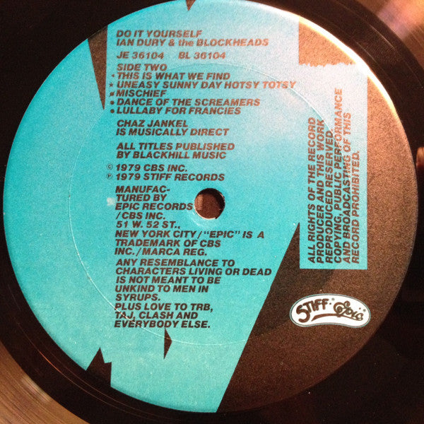 Ian Dury And The Blockheads : Do It Yourself (LP,Album,Promo,Stereo)