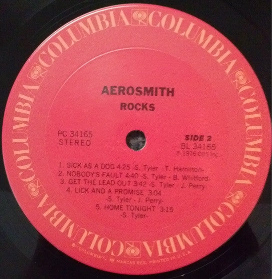 Aerosmith : Rocks (LP,Album,Stereo)