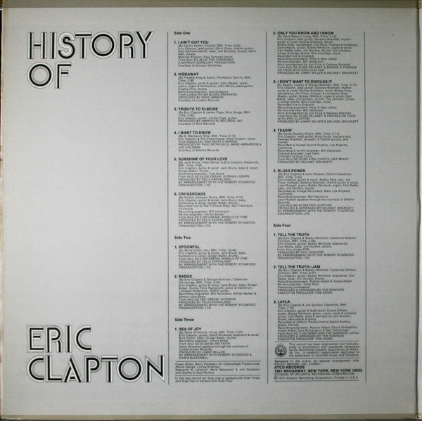 Eric Clapton : History Of Eric Clapton (LP,Compilation)