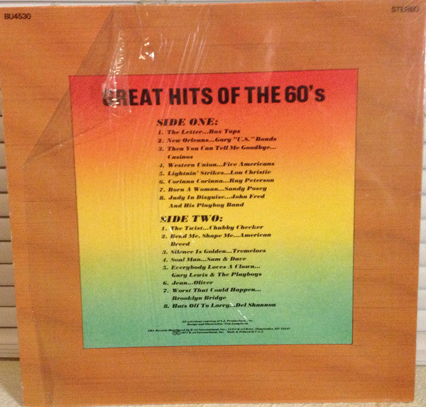 Various : Great Hits Of The 60's (LP,Compilation,Stereo)