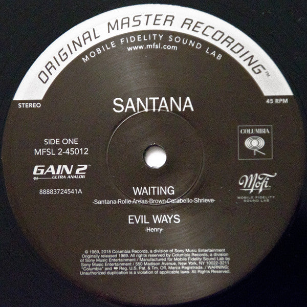 Santana : Santana (12",45 RPM,Album,Limited Edition,Numbered,Reissue,Remastered,Stereo)