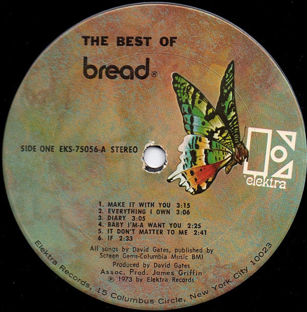 Bread : The Best Of Bread (LP,Compilation,Stereo)