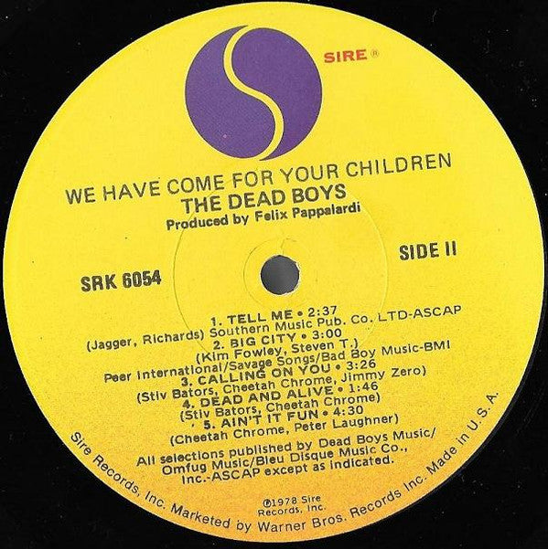 Dead Boys, The : We Have Come For Your Children (LP,Album)