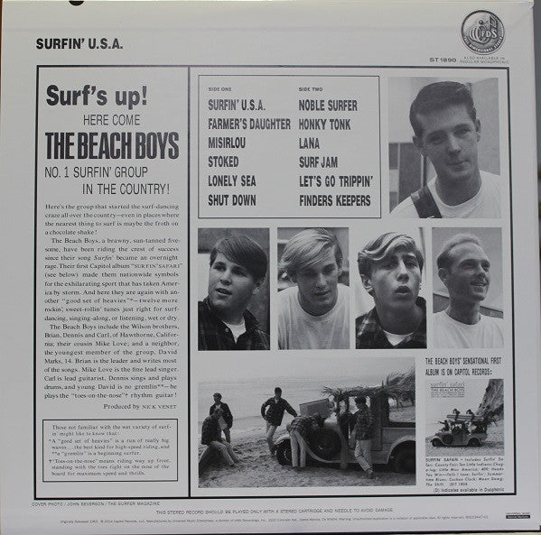 Beach Boys, The : Surfin' U.S.A. (LP,Album,Reissue,Stereo)