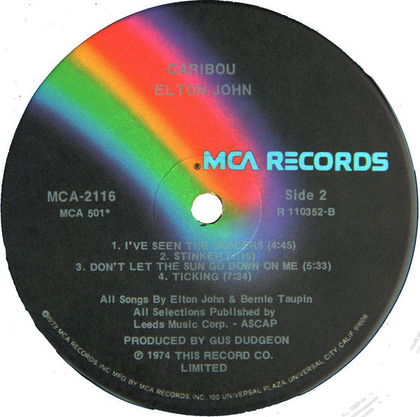 Elton John : Caribou (LP,Album,Club Edition)