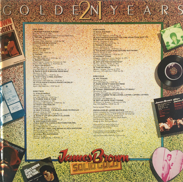 James Brown : Solid Gold (30 Golden Hits 21 Golden Years) (LP,Album,Compilation,Stereo,Mono)