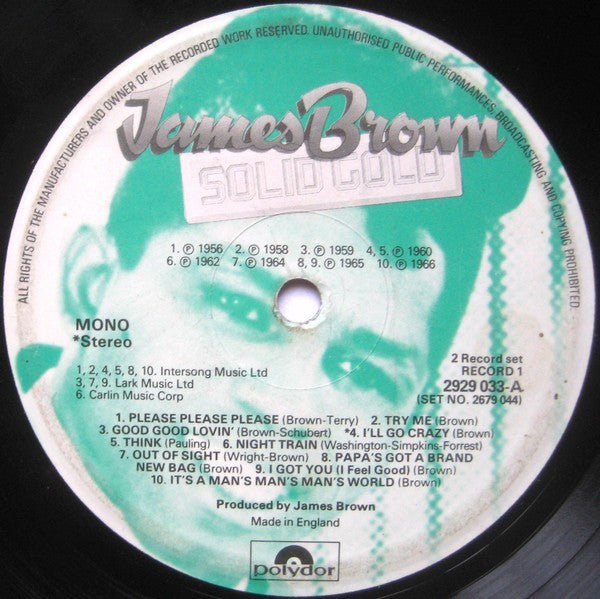 James Brown : Solid Gold (30 Golden Hits 21 Golden Years) (LP,Album,Compilation,Stereo,Mono)