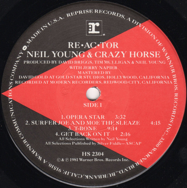 Neil Young & Crazy Horse : Re·ac·tor (LP,Album,Stereo)
