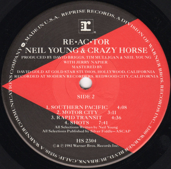 Neil Young & Crazy Horse : Re•ac•tor (LP,Album,Stereo)