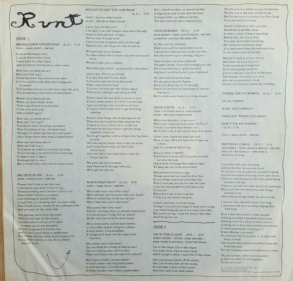 Todd Rundgren : Runt (LP,Album,Reissue,Stereo)