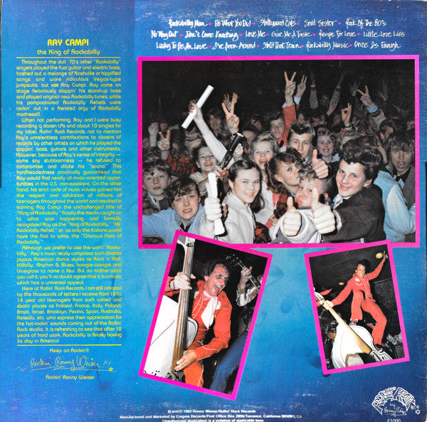 Ray Campi & His Rockabilly Rebels : Hollywood Cats (LP,Album)