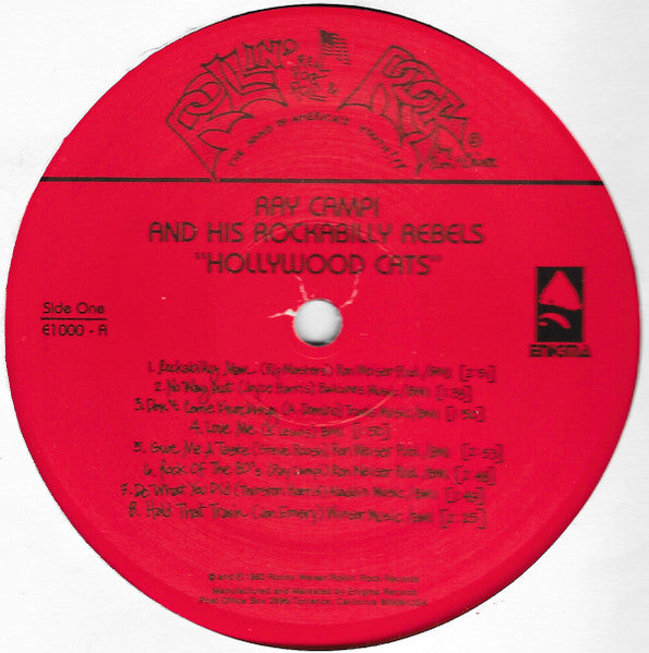 Ray Campi & His Rockabilly Rebels : Hollywood Cats (LP,Album)