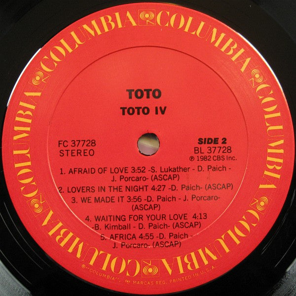 Toto : Toto IV (LP,Album)