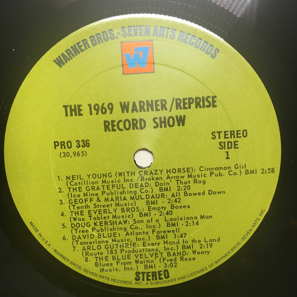 Various : The 1969 Warner/Reprise Record Show (LP,Compilation,Sampler,Stereo)