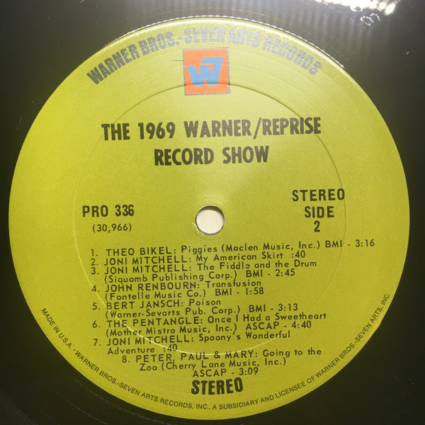 Various : The 1969 Warner/Reprise Record Show (LP,Compilation,Sampler,Stereo)