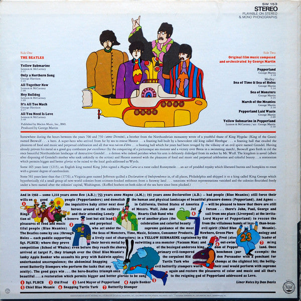 Beatles, The : Yellow Submarine (LP,Album,Reissue,Stereo)