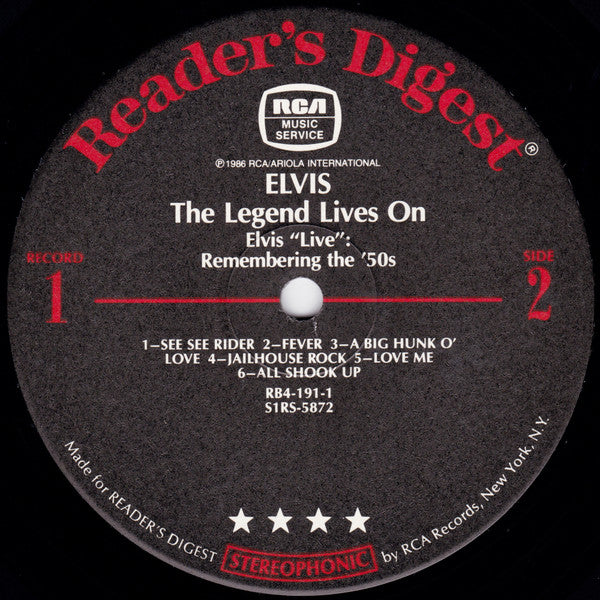 Elvis Presley : The Legend Lives On (LP,Compilation)