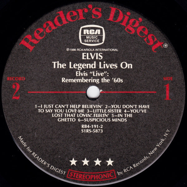 Elvis Presley : The Legend Lives On (LP,Compilation)