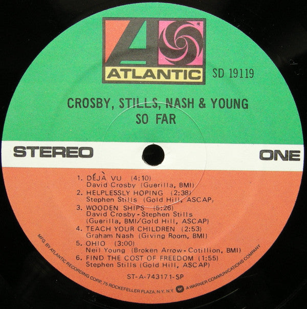 Crosby, Stills, Nash & Young : So Far (LP,Compilation,Reissue)
