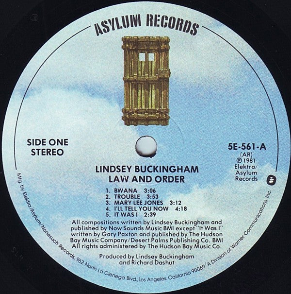 Lindsey Buckingham : Law And Order (LP,Album)