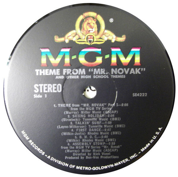 Nick Venet : Theme From "Mr. Novak" And Other High School Themes (LP,Album,Stereo)