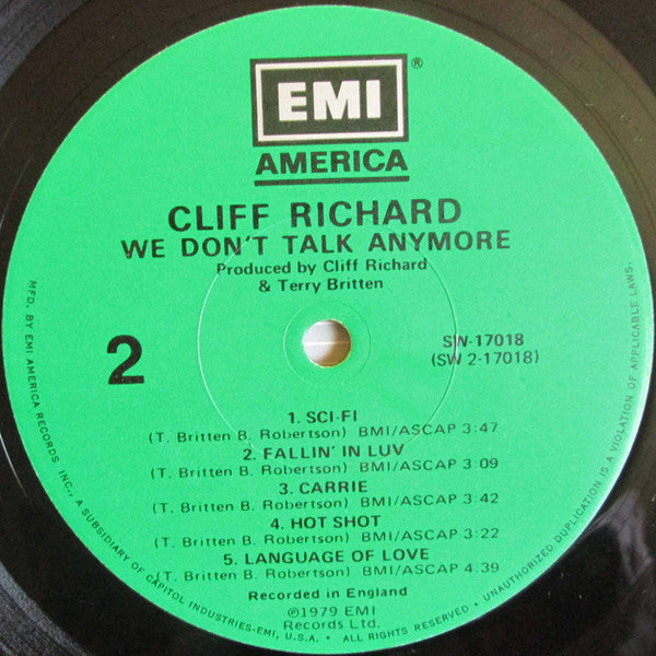 Cliff Richard : We Don't Talk Anymore (LP,Album,Stereo)