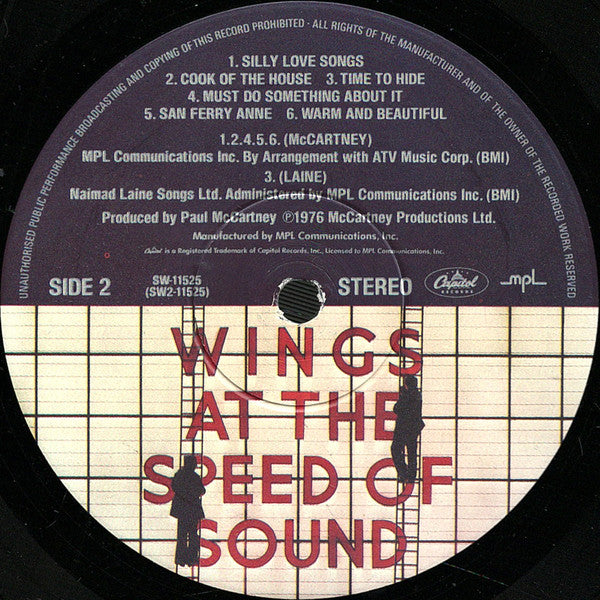 Wings (2) : Wings At The Speed Of Sound (LP,Album)
