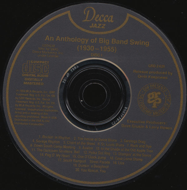 Various : An Anthology Of Big Band Swing 1930-1955 (Compilation,Club Edition)