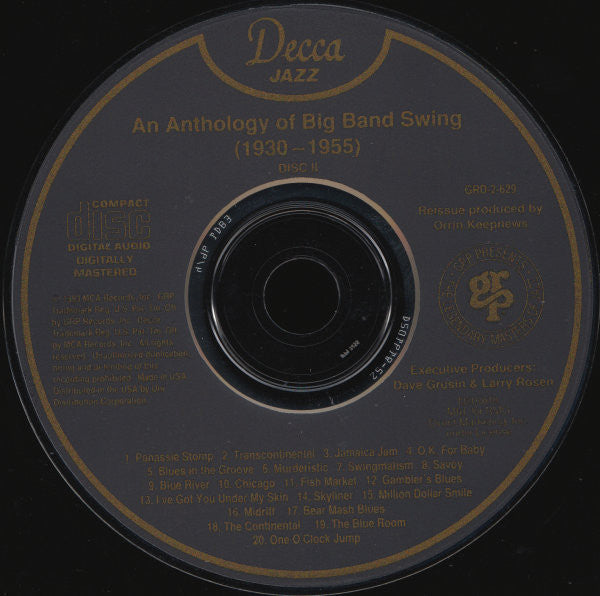 Various : An Anthology Of Big Band Swing 1930-1955 (Compilation,Club Edition)