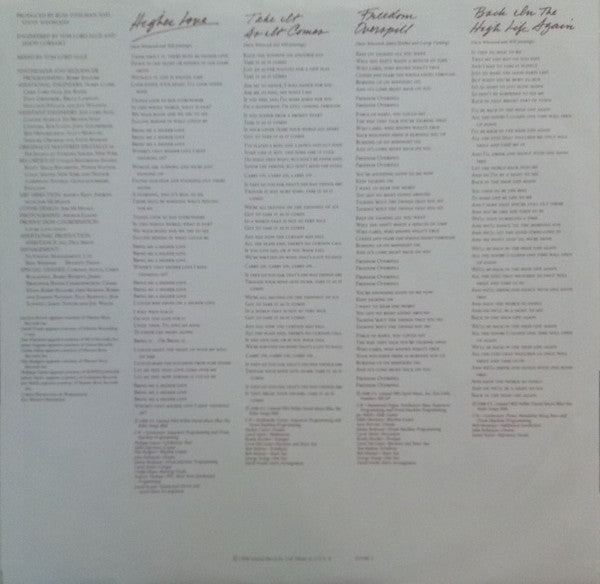 Steve Winwood : Back In The High Life (LP,Album,Stereo)