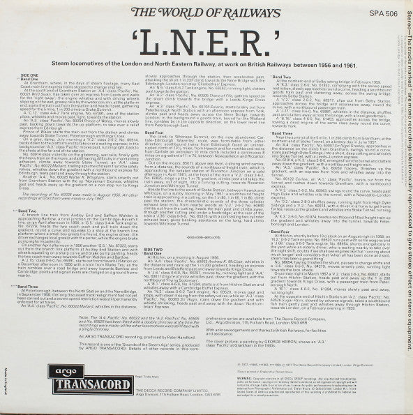 No Artist : L.N.E.R. (LP,Stereo)