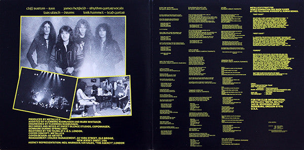 Metallica : Ride The Lightning (12",45 RPM,Album,Limited Edition,Reissue)