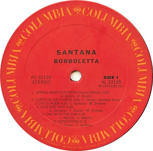 Santana : Borboletta (LP,Album)