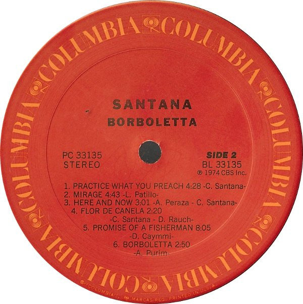 Santana : Borboletta (LP,Album)