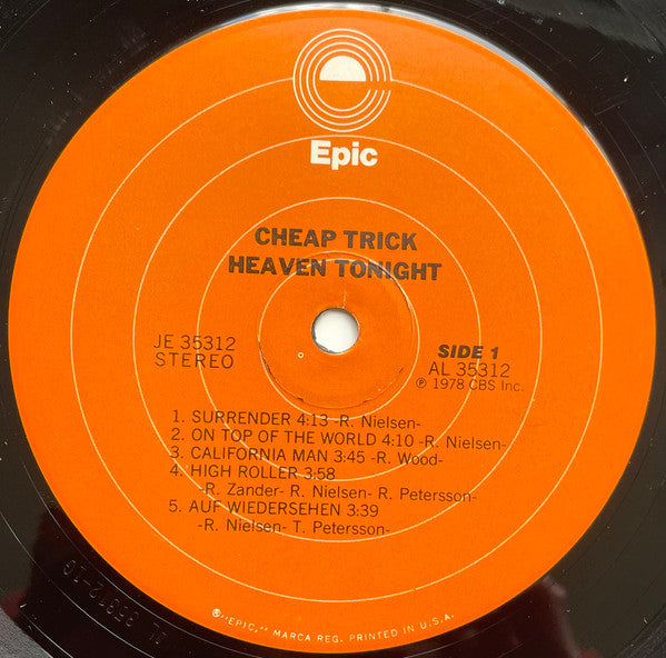 Cheap Trick : Heaven Tonight (LP,Album,Stereo)